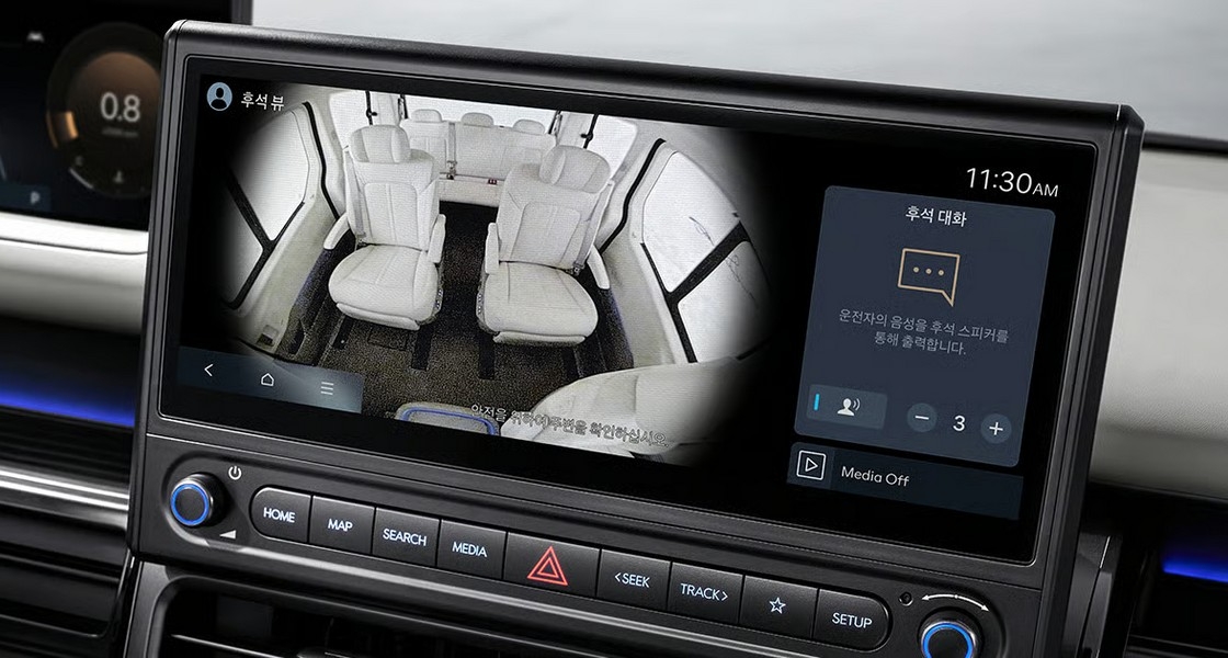 Hyundai Обновленная STARIA, Артқы жолаушыларды бақылау камерасы және дауысты тану функциясы